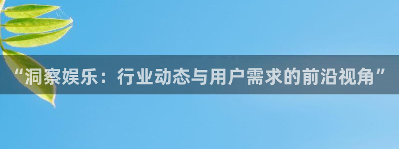 意昂2代理注册：“洞察娱乐：行业动态与用户需求的前沿视角”