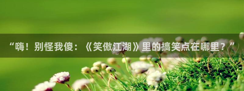 意昂2登录：“嗨！别怪我傻：《笑傲江湖》里的搞笑点在哪里？”